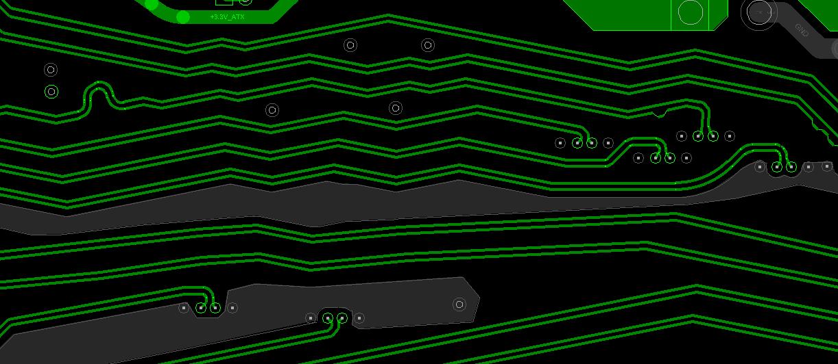 Zigzag differential-pair routing layout