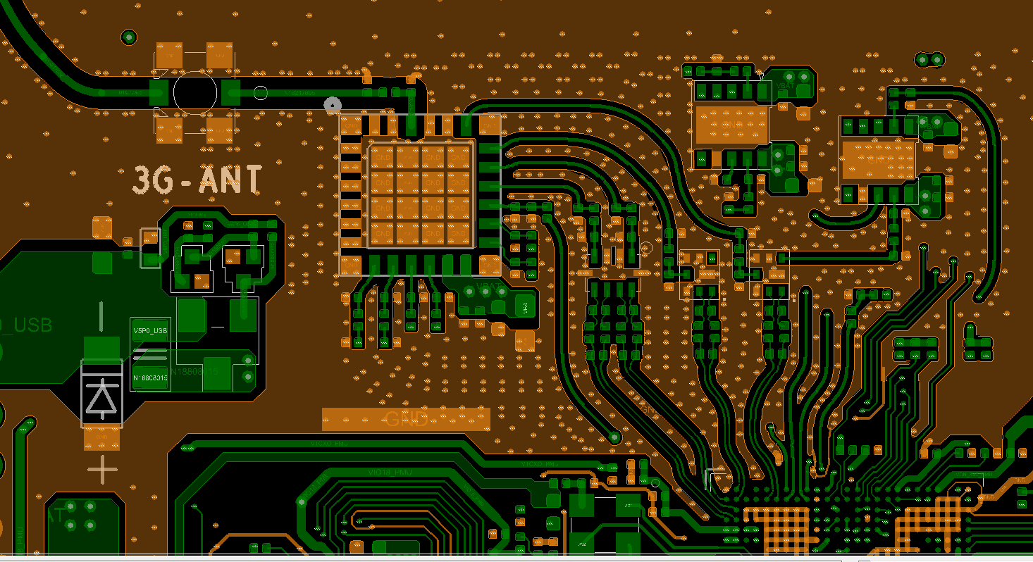 3G RF-area layout and routing